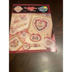 Cupids Hearts Roses Cross Stitch Leaflet VCL20069 Patterns 1992 Valentines Day